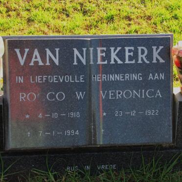 NIEKERK Rocco W., van 1918-1994 &amp; Veronica 1922-