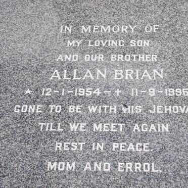 NICHOLSON Allan Brian 1954-1995