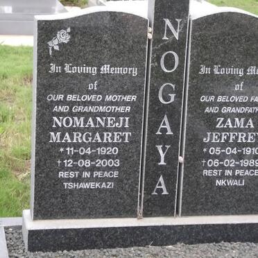 NOGAYA Zama Jeffrey 1910-1989 &amp; Nomaneji Margaret 1920-2003
