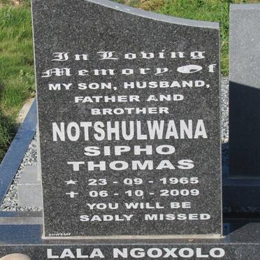 NOTSHULWANA Sipho Thomas 1965-2009