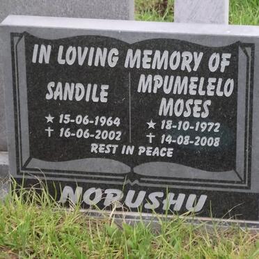NORUSHU Sandile 1964-2002 :: NORUSHU Mpumelelo Moses 1972-2008