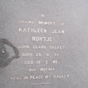 NORTJE Kathleen Jean nee CLARK-HALKET 1934-1980