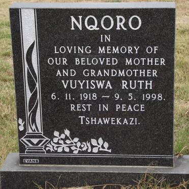 NQORO Vuyiswa Ruth 1918-1998