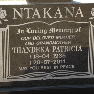 NTAKANA Thandeka Patricia 1935-2011