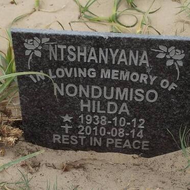NTSHANYANA Nondumiso Hilda 1938-2010