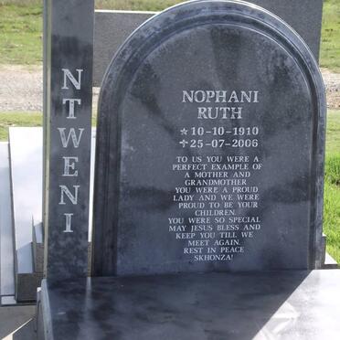 NTWENI Nophani Ruth 1910-2006