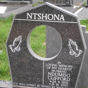 NTSHONA Ndumiso Clifford 1955-2007