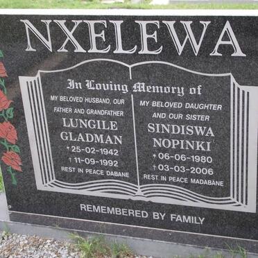 NXELEWA Lungile Gladman 1942-1992 NXELEWA Sindiswa Nopinki 1980-2006