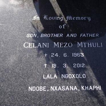NZO Celani Mezo Mthuli 1963-2012