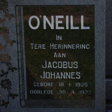 O'NEILL Jacobus Johannes 1925-1977