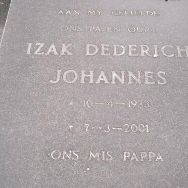 O'NEIL Izak Dederich Johannes 1933-2001