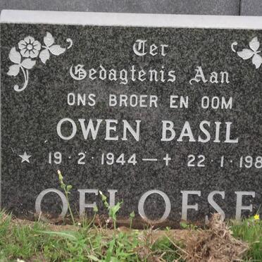 OELOFSE Owen Basil 1944-1988