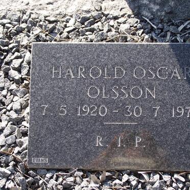 OLSSON Harold Oscar 1920-1971