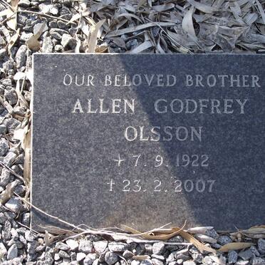 OLSSON Allan Godfrey 1922-2007