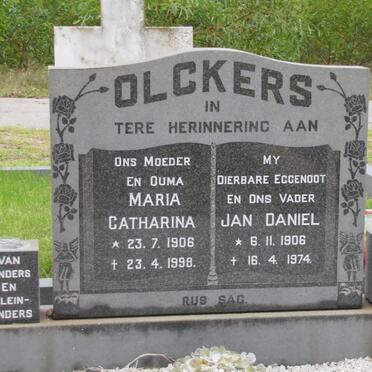 OLCKERS Maria Catharina 1906-1998 &amp; Jan Daniel 1906-1974