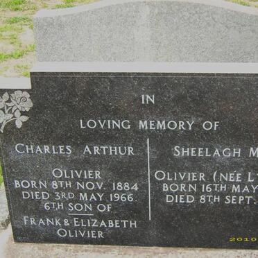OLIVIER Charles Arthur 1884-1966, Sheelagh May LYONS 1901-1991