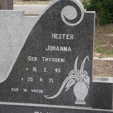 OLIVIER Hester Johanna nee THYSSEN 1943-1971