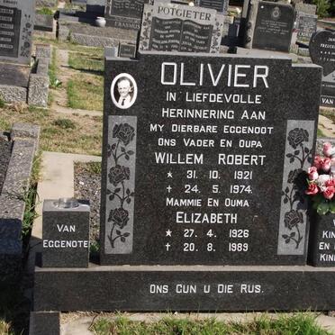 OLIVIER Willem Robert 1921-1974 :: POTE Elizabeth formerly OLIVIER 1926-1989