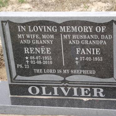 OLIVIER Fanie 1953- &amp; Renee 1955-2010