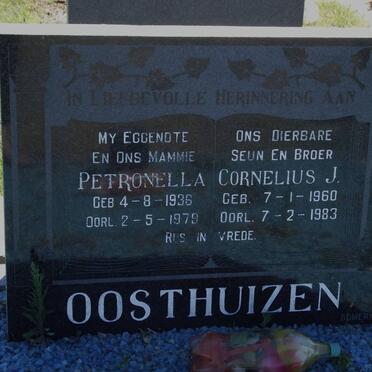OOSTHUIZEN Petronella 1936-1979 :: OOSTHUIZEN Cornelius J. 1960-1983