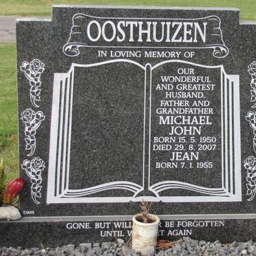 OOSTHUIZEN Michael John 1950-2007 &amp; Jean 1955-