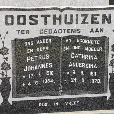 OOSTHUIZEN Petrus Johannes 1910-1984 &amp; Cathrina Andersina 1911-1970