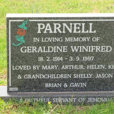 PARNELL Geraldine Winifred 1914-1997