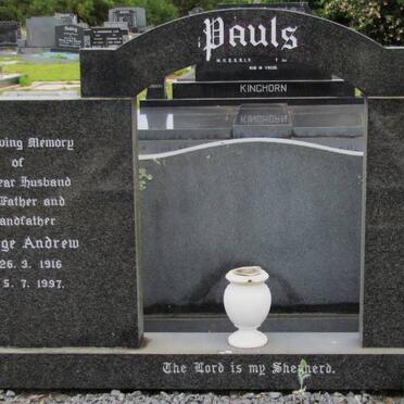 PAULS George Andrew 1916-1997 &amp; Henrietta Johanna 1918-1975