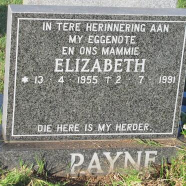 PAYNE Elizabeth 1955-1991