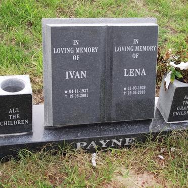 PAYNE Ivan 1937-2001 :: WESSELS Magdalena J. formerly PAYNE 1939-2010