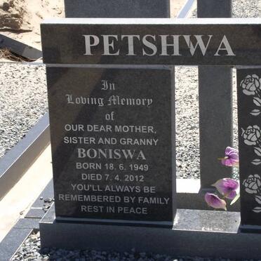PETSHWA Boniswa 1949-2012