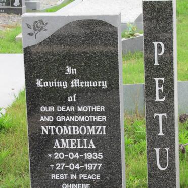 PETU Ntombomzi Amelia 1935-1977
