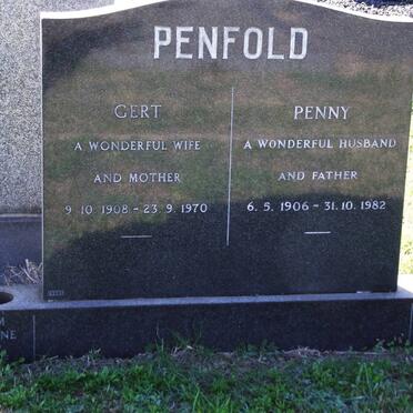 PENFOLD Penny 1906-1982 &amp; Gert 1908-1970