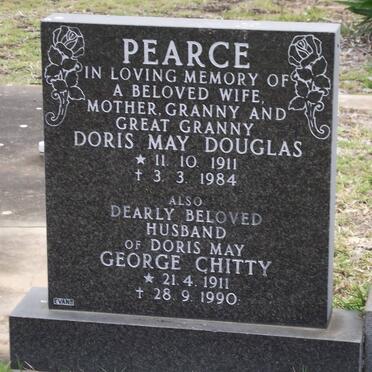 PEARCE Doris May Douglas 1911-1984 &amp; George Chitty 1911-1990