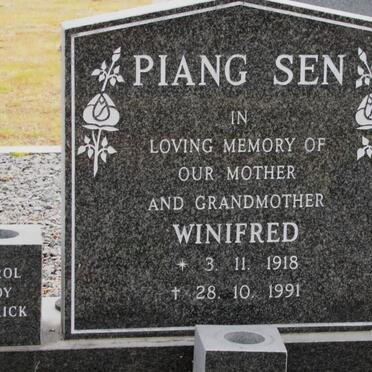 PIANG SEN Winifred 1918-1991