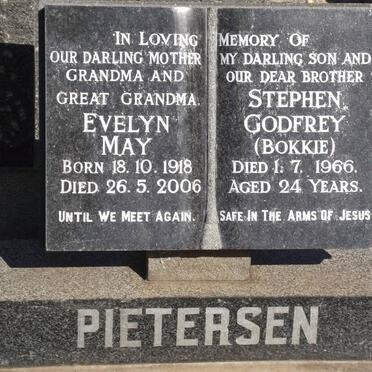PIETERSEN Evelyn May 1918-2006 :: PIETERSEN Stephen Godfrey -1966