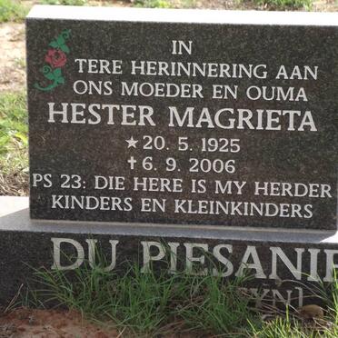 PIESANIE Hester Magrieta, du 1925-2006