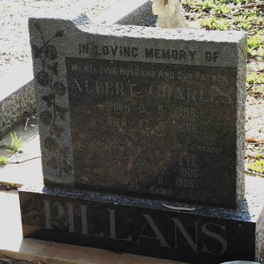 PILLANS Albert Charles 1888-1966 &amp; Elizabeth 1908-1986