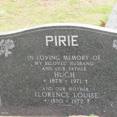 PIRIE Hugh 1879-1971 &amp; Florence Louise 1890-1972