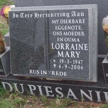 PIESANIE Larraine Mary, du 1947-2006