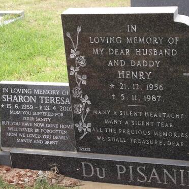 PISANIE Henry, du 1956-1987 &amp; Sharon Teresa 1959-2002