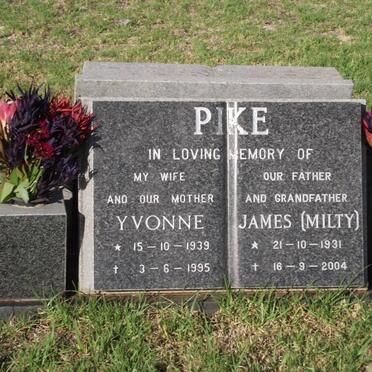 PIKE James 1931-2004 &amp; Yvonne 1939-1995