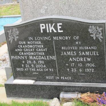 PIKE James Samuel Andrew 1906-1972 &amp; Phinny Magdalene 1911-2004