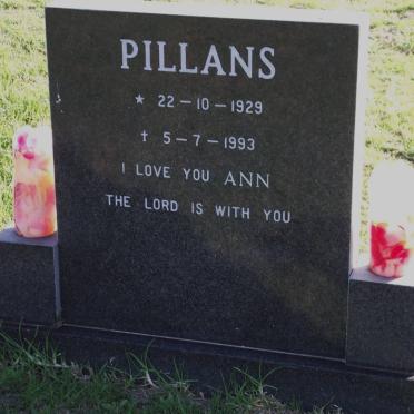PILLANS Ann 1929-1993