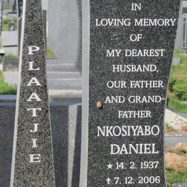 PLAATJIE Nkosiyabo Daniel 1937-2006
