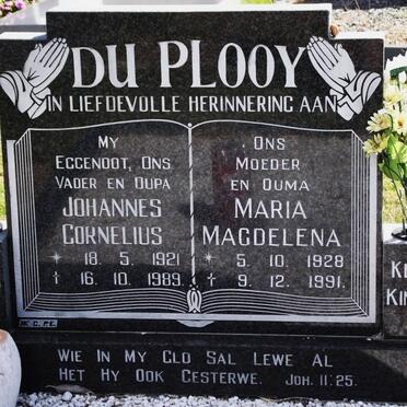 PLOOY Johannes Cornelius, du 1921-1989 &amp; Maria Magdalena 1928-1991