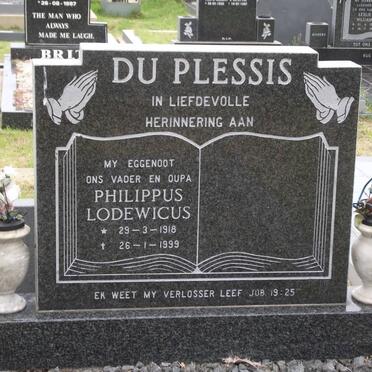 PLESSIS Philippus Lodewicus, du 1918-1999