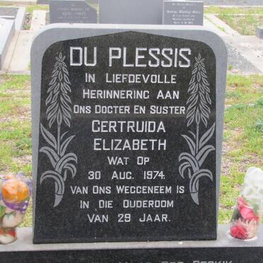 PLESSIS Gertruida Elizabeth, du -1974