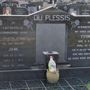 PLESSIS Jane, du 1927-1977 :: PLESSIS Yvonne, du 1946-1998