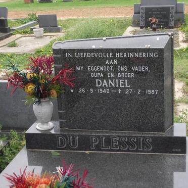 PLESSIS Daniel, du 1940-1987